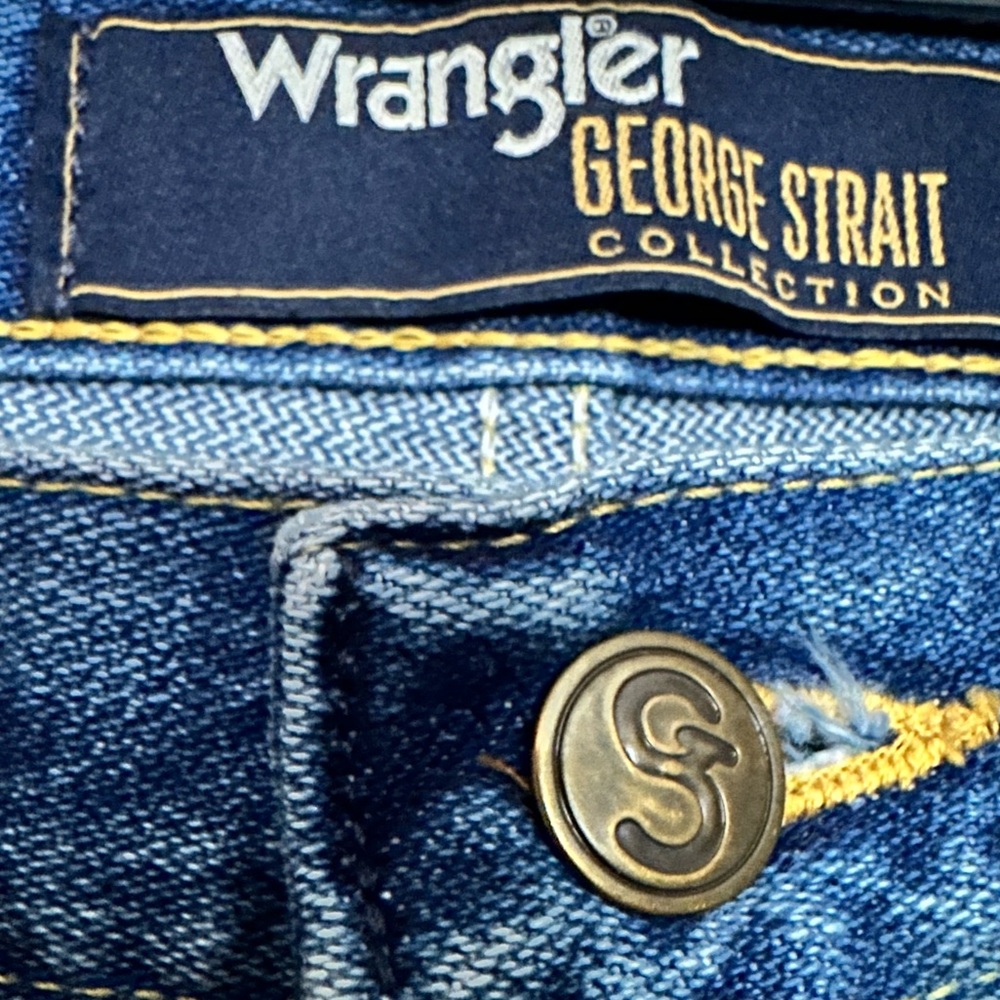 🇺🇸 100% USA COTTON VINTAGE WRANGLER 13MGSHD George Straight Collection - Picture 4 of 6